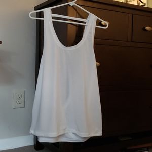 Lululemon white open back tank top sz 6